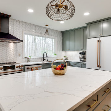 Fairfax Station, VA Transitional Grey Kitchen Remodel