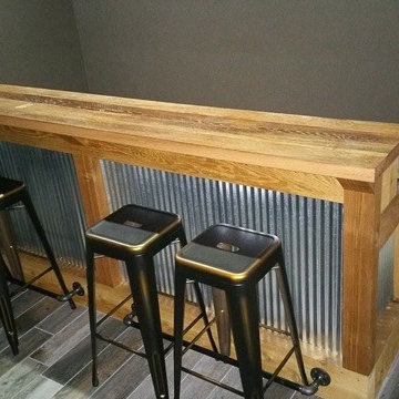 Home Bar Reclaim Top with Butcher Block Counter Top