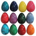 Made in Volterra, Italy - Italian Alabaster Easter Eggs, 1 Dozen - Bring the vibrant colors of Italy into your home with these beautiful, handcrafted alabaster eggs. Gather eggs into a vibrant centerpiece. Tuck into an Easter Basket or present in a hostess basket.