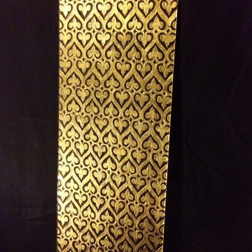 Gold Leafed Glass Panel