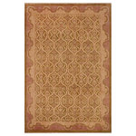 Bareens Designer Rugs - Oriental Ziegler Assunta Green Tan Hand-Knotted Wool Rug - 8'10'' x 11'11'' - Enhance the ambiance of your home with this magnificent Persian-influenced Turkish hand-knotted rug made by skilled artisans capable of creating the most exceptional vegetable dyes and hand-spun wool. This exquisite handmade rug is a one-of-a-kind Peshawar Kafkaz, otherwise identified as Chobi, Chobi Peshawar, Oushak, or Ziegler rug. These handmade rugs are crafted in Pakistan utilizing superior-quality wool imported from Australia, New Zealand, and Korea in two types of weaves: the Persian weave and the Mori weave. This rug is meticulously crafted by hand using the finest natural vegetable dyes extracted from local plants. The artisans use a blend of hand-spun local and fine merino wool, resulting in a rug with a compelling texture, higher lanolin content, and longer staple. The artisans occasionally incorporate natural or artificial silk into the pile to enhance specific motifs. The finished product is an awe-inspiring execution of flawless design and an understated palette that exudes elegance.