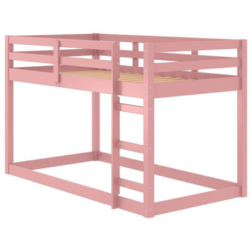 ACME Gaston II Twin Loft Bed, Pink Finish