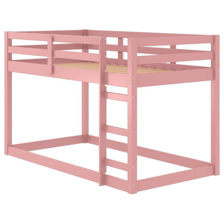 ACME Gaston II Twin Loft Bed, Pink Finish