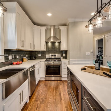 Modern Kitchen with Grey Shaker Island | Chicago, IL