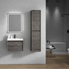 Aurora 24'' Wall Mounted Modern Bathroom Vanity, Smoke Oak