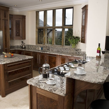 Burr Walnut Bespoke Kitchen