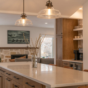Warm, Earthy Main Level Remodel w/ Natural Wood and Stone Features