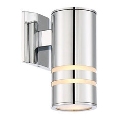 50 Most Por Contemporary Outdoor Wall Lights And Sconces For Kira Home Revel Rockwell 8 5 Modern Outdoor Wall Sconce Matte Black Chrome