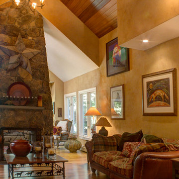 American Clay Wall Finish Breathes Warmth and Character in Soaring Great Room