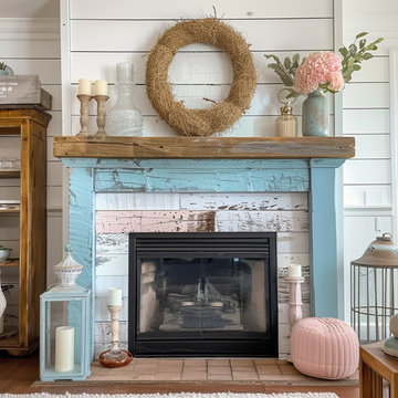 Colored Fireplace Mantels