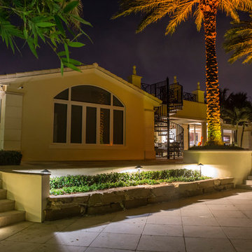 Ocean front landscape lighting, FL estate