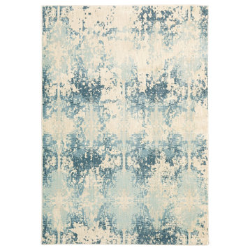 Oriental Weavers Xanadu Ivory/ Blue Abstract Indoor Area Rug 2'3"X7'6"