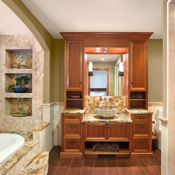 Parent's spa-like master bath an escape from the couple's 3 kids