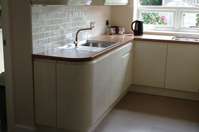Contemporary kitchen in Manchester.