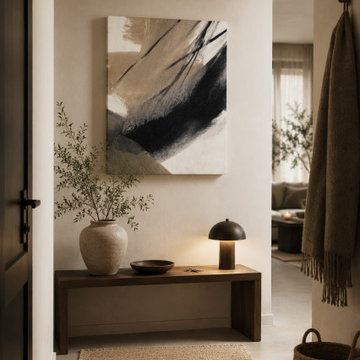 Organic Modern Canvas Wall Art Set – Earth Flow & Brush Rhythm