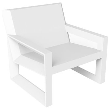 Frame Lounge Chair 32.25"x32.25"x31.5" White