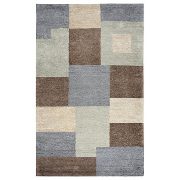Rizzy Home Eden Harbor EH134A Multi-Colored Block Area Rug, Runner 2'6"x8'