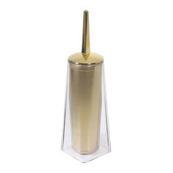 WS Bath Collections Toldo 5267GT Toilet Brush Holder in Gold - Toilet Brushes & Holders