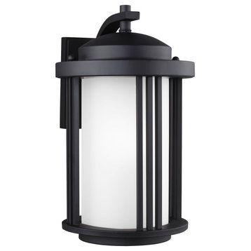 Generation Lighting 8747901 Crowell 15" Tall Outdoor Wall Sconce - Black