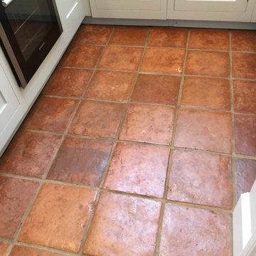 End of Tenancy Terracotta Clean and Seal Kitchen Floor for Dormansland Landlord