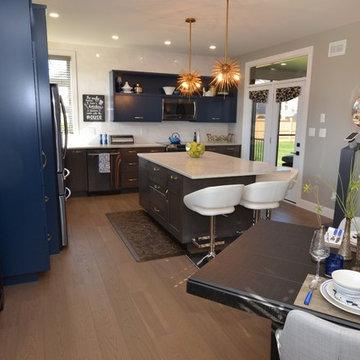2017 Kinsmen Kitchen- two tone kitchen (blue and grey)