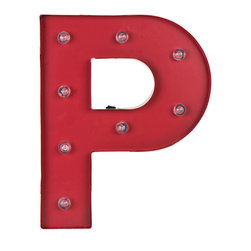 Glitzhome - Marquee Led Lighted Letter Battery Red - Wall Letters