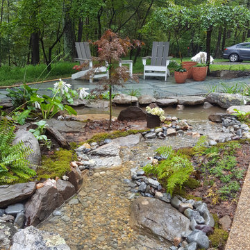 Natural Waterfall, Stream, and Fish Pond