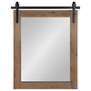 Cates Rustic Wall Mirror, Rustic Brown 22x30
