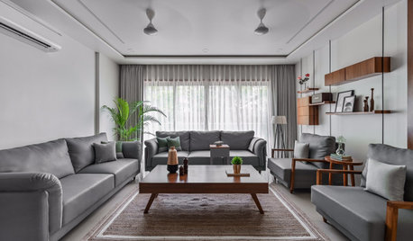 Surat Houzz: Architect's Home Celebrates Cool Greys & Warm Browns
