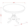Dinner Table, Natural Acacia Color Top Surface, Asian Wood Table Pedestal Legs