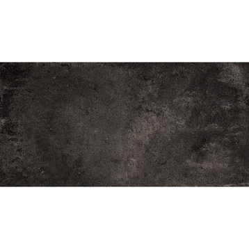 12"x24" Weathered Black Matte Modern Tile