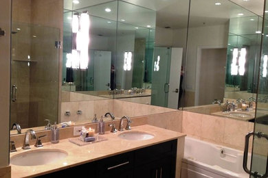 Inspiration for a contemporary bathroom remodel in Orange County