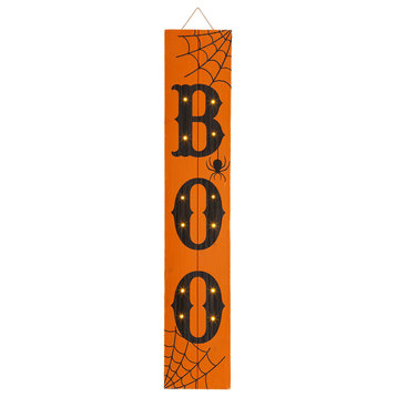 42"H Lighted Wooden BOO Porch Sign