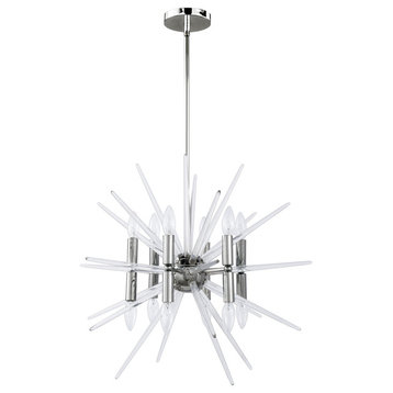 Vela 12-Light Chandelier in Polished Chrome