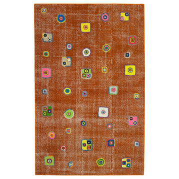 Rug N Carpet - Handwoven Oriental 6' 4" x 9' 10" Decorative Patchwork Area Rug