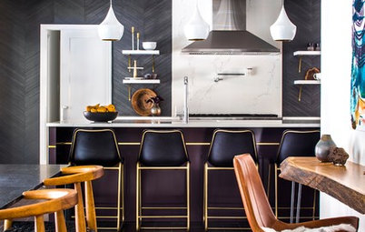 Kitchen of the Week: Black, White and a Splash of Plum