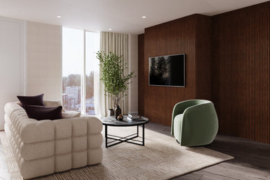 Design ideas for a medium sized modern living room in Manchester.