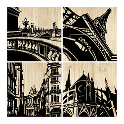 Paris City Wall Panel - Picture Frames