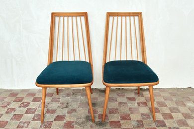 mid-century cherry chairs