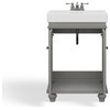 The Monroe Bathroom Vanity, Single Sink, 24”, Gray, Freestanding