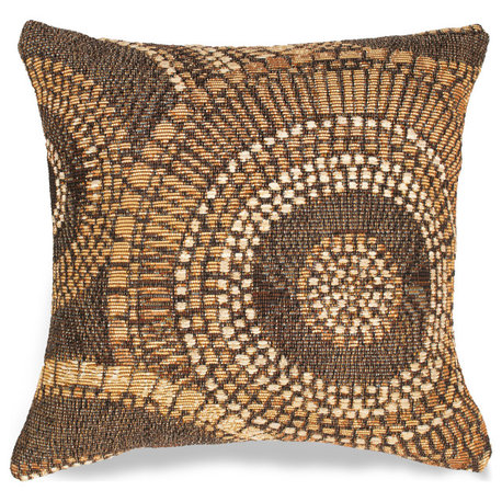 Marina Circles Indoor/Outdoor Pillow Brown 18"x18"