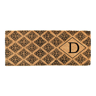 A1hc 100% Pure Rubber Monogrammed Front Door Mat 24 x39 Doormat, Indoor/ Outdoor Use - K