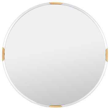 Safavieh Ellarosa Acrylic Round Mirror Gold/Clear