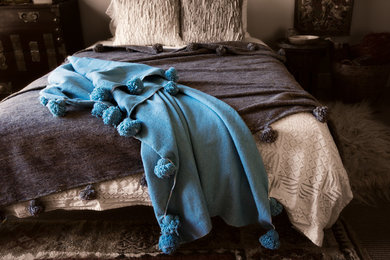 Wool Pom Pom Blankets