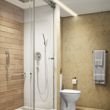 Gest Bathroom Design Developmnet - Hilton Aruba