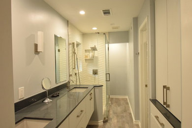 Inspiration for a contemporary bathroom remodel in Dallas