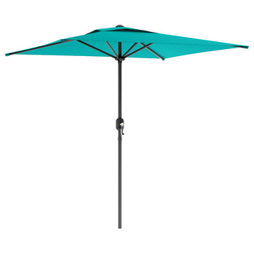 Corliving Square Patio Umbrella, Turquoise Blue