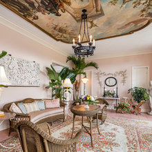 pink living room