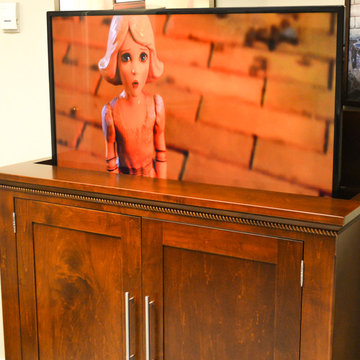 Automated TV Lift Cabinet in Solid Cherry (The Richmond)