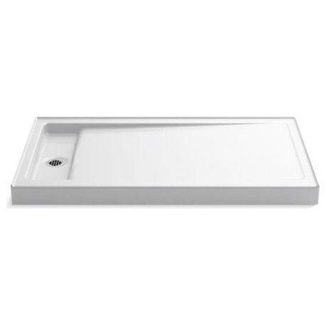 Kohler Bellwether 60" X 34" 1-Threshold Shower Base w/ Left Center Drain, White